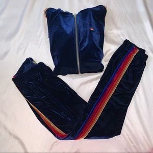 Full Aviator Nation velvet sweat suit